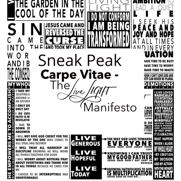 Sneak Peak at the Live LIGHT Manifesto artwork