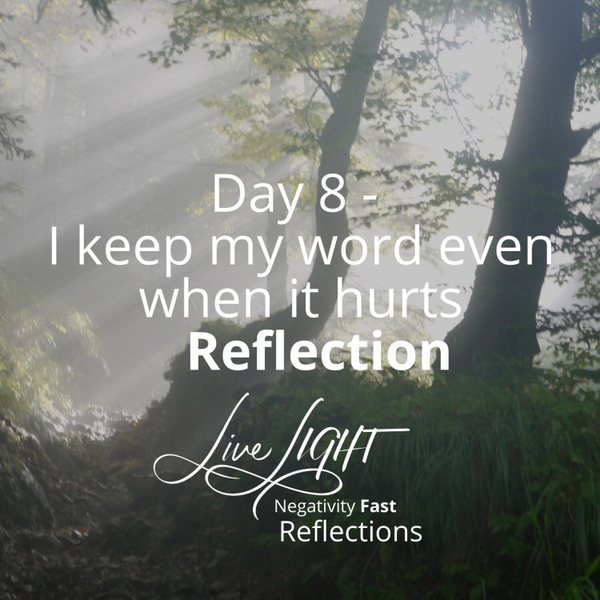 Day 8 - I keep my word even when it hurts Reflection artwork