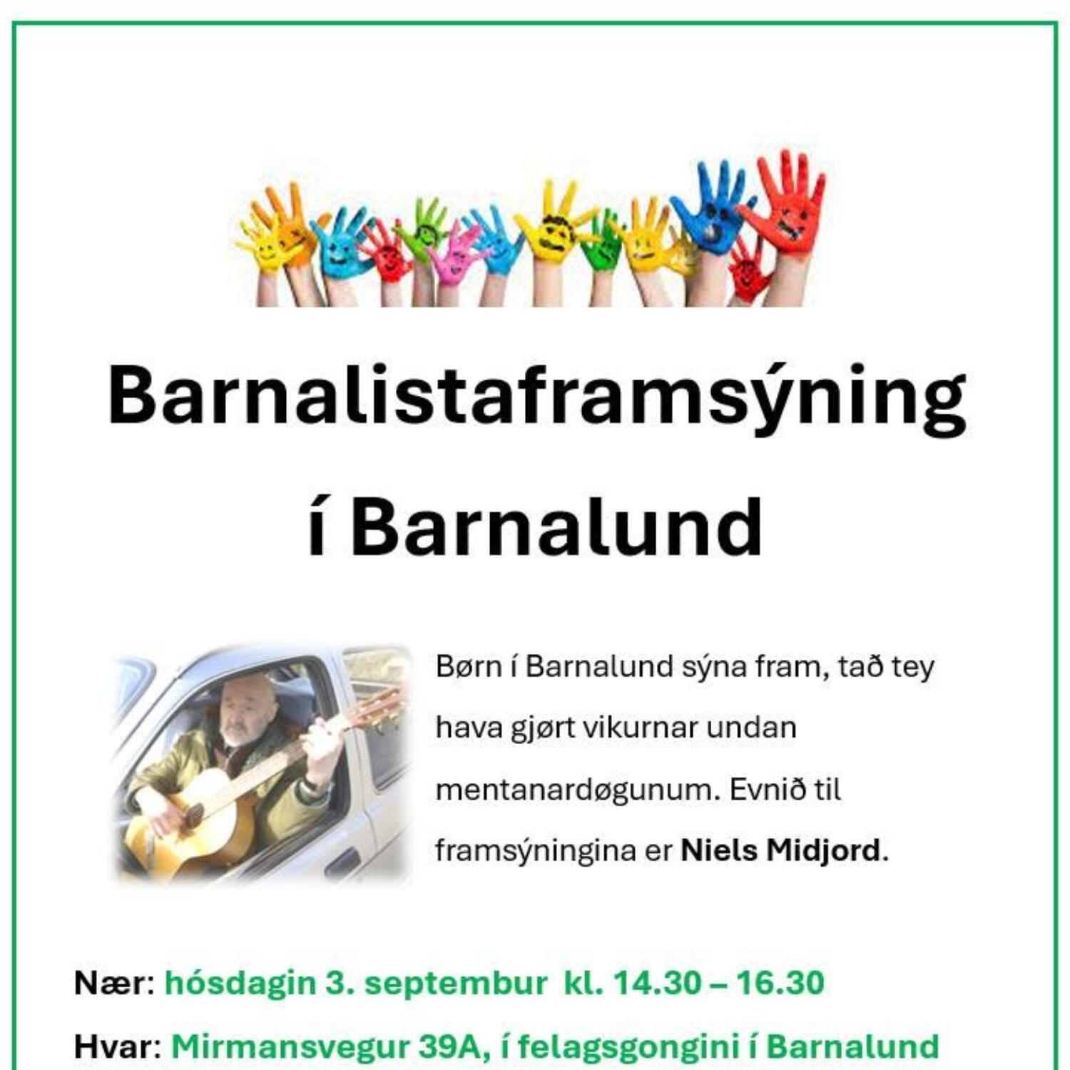 Mentanardagar í Fuglafirði - Barnalund, Hanna Ingimundsdóttir Hansen episode artwork