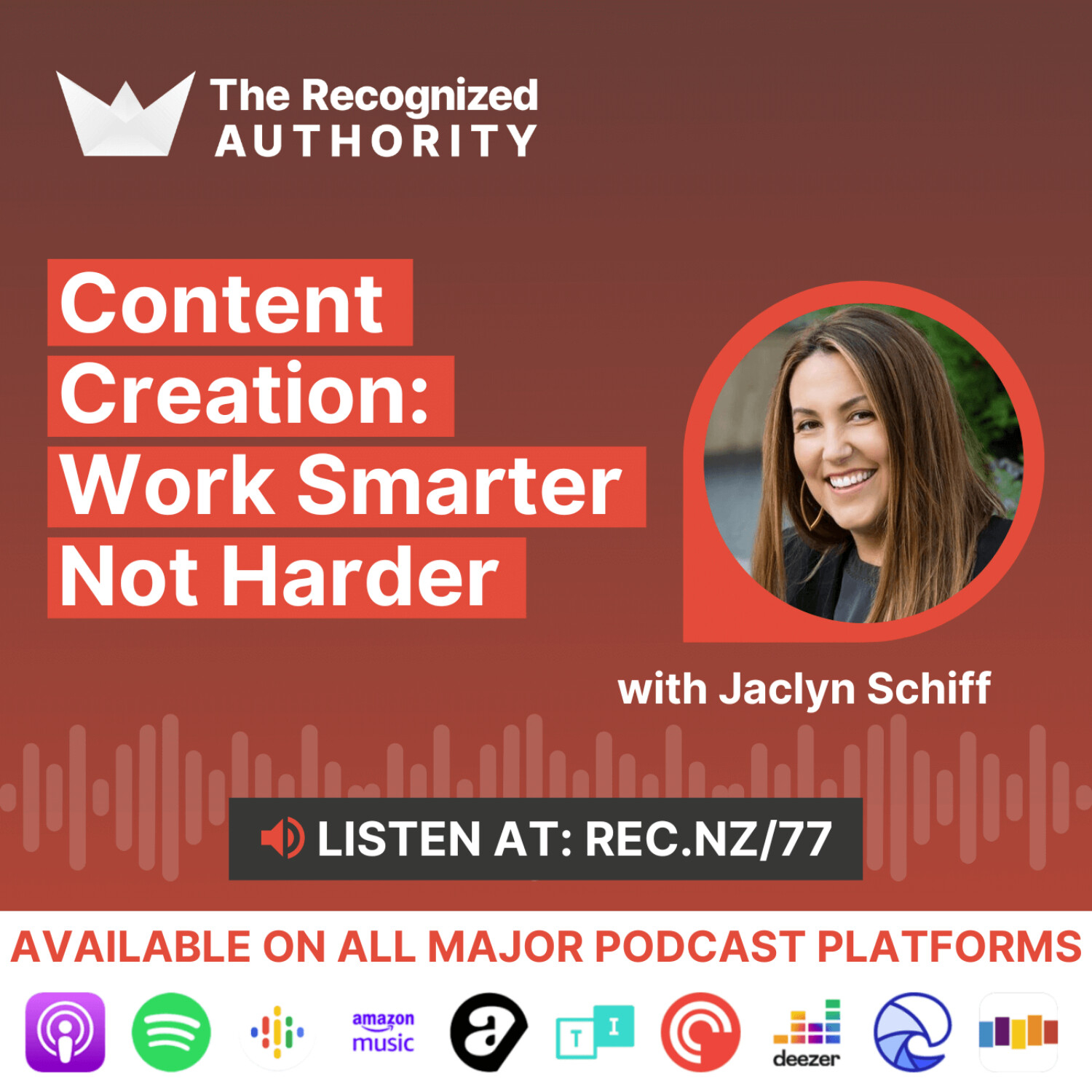 Content Creation: Work Smarter Not Harder with Jaclyn Schiff episode artwork