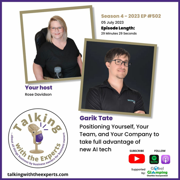 2023 EP 502 Garik Tate - Positioning Yourself and Your Company to take full advantage of new AI tech artwork