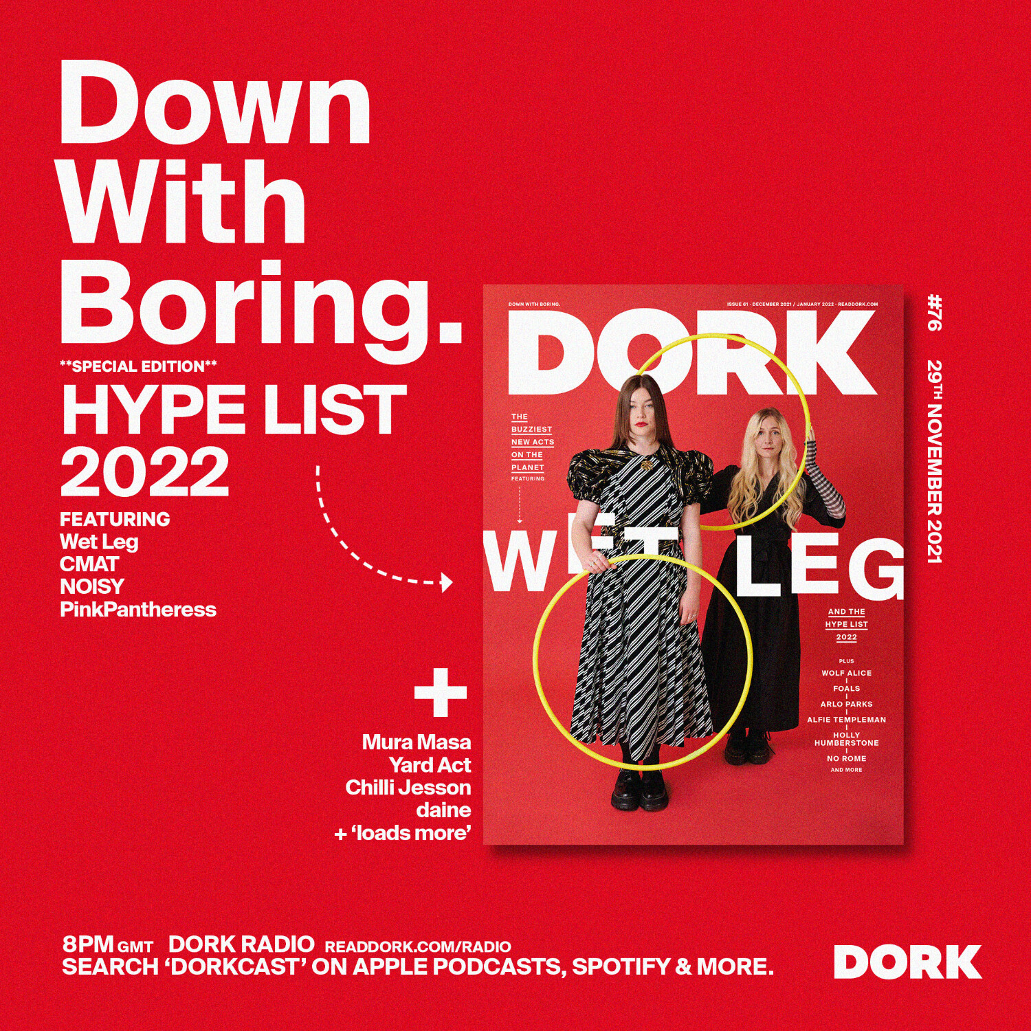 cover of episode Down With Boring #0076: Hype List 2022