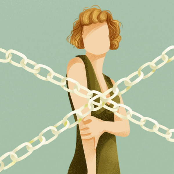 Unbreakable Chains: The Twisted Path of Human Desire artwork