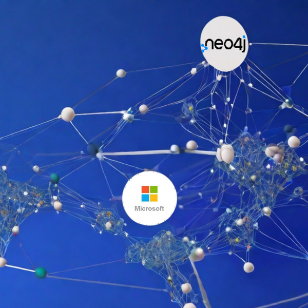 Neo4j partners with Microsoft, unfolds strategy to power Generative AI applications with cloud platforms and Graph RAG. Featuring Neo4j CPO Sudhir Hasbe artwork