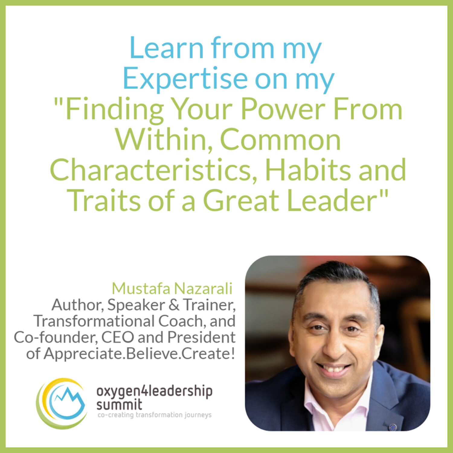 The oxygen4leadership Summit Podcast