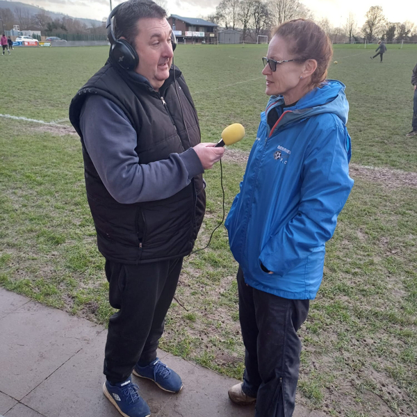 Post Match Interview 04-02-24 Regina Hanratty Welshpool T women 1 BERRIEW LADIES 2 artwork