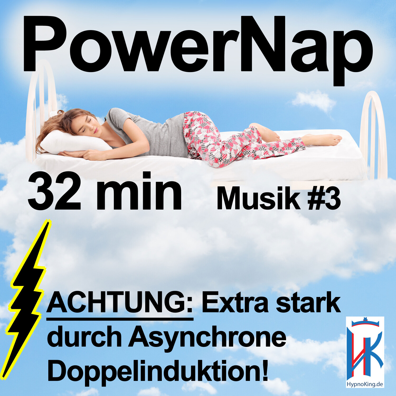 Power Nap 32 min ⚠️Extra stark! ﻿Asynchrone Doppelinduktion!💥 Musik #3 Schlafquickie, Mittagsschlaf