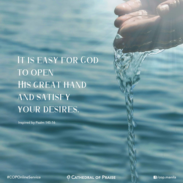 Psalm 145:16- He Satisfies Our Desires artwork