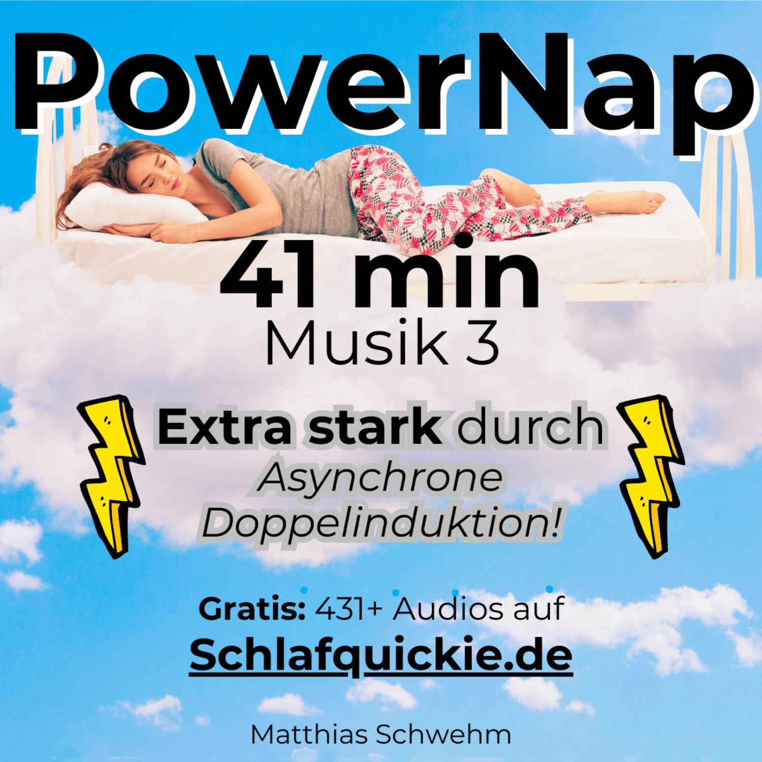 Power Nap 41 min ⚠️Extra stark! ﻿Asynchrone Doppelinduktion!💥 Musik 3  Schlafquickie, Mittagsschlaf NSDR episode artwork