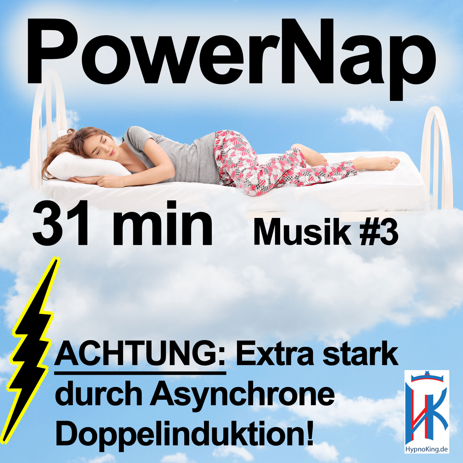 Power Nap 31 min ⚠️Extra stark! ﻿Asynchrone Doppelinduktion!💥 Musik #3 Schlafquickie, Mittagsschlaf