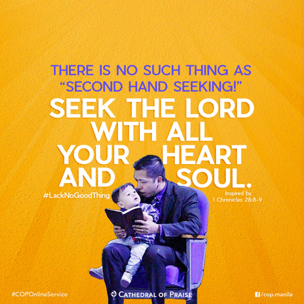 1 Chronicles 28:8 to 9- Seek The Lord With All Your Heart And Soul artwork