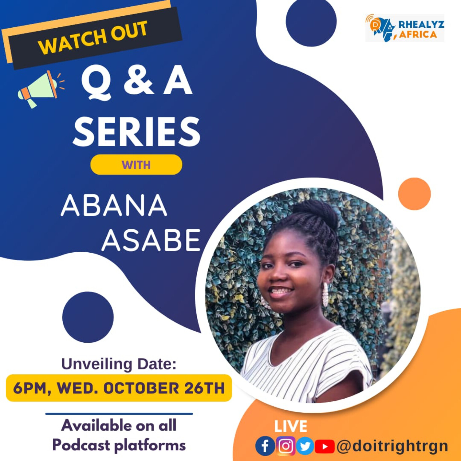 Rhealyz Africa Q & A Series 001 with Asabe episode artwork