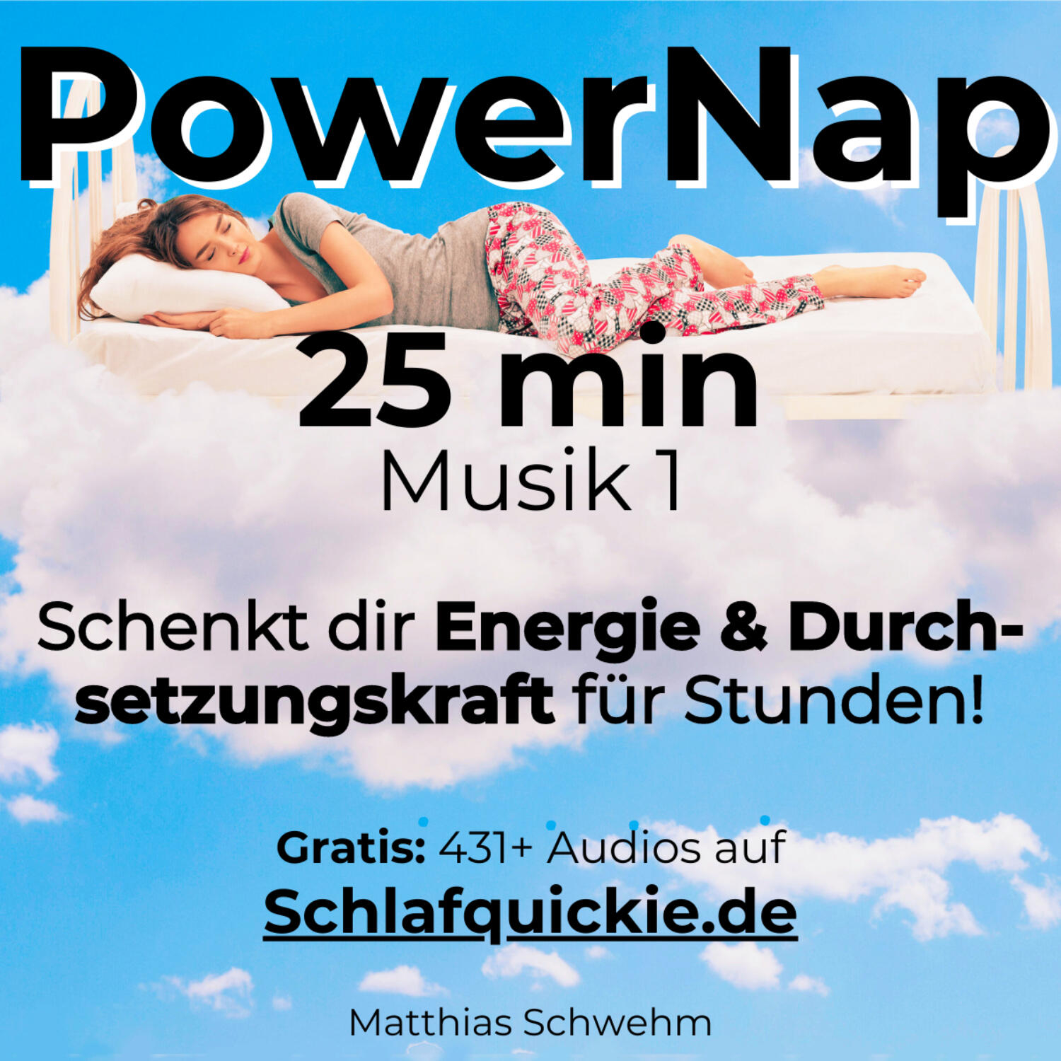 Power Nap 25 min deutsch & Musik 1 📢 HypnoKing®✅ Schlafquickie, Mittagsschlaf Meditation Hypnose