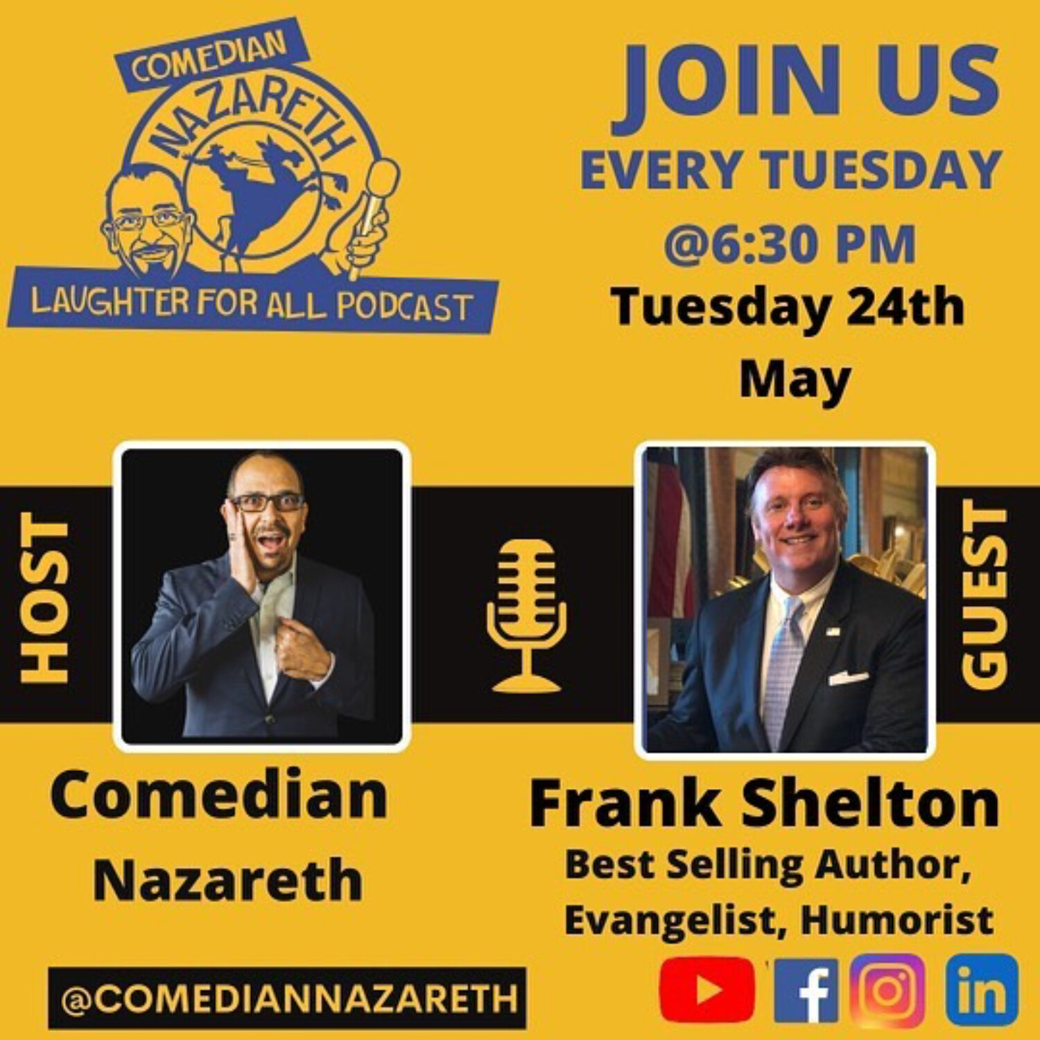 Laughter for All Podcast with Comedian Nazareth