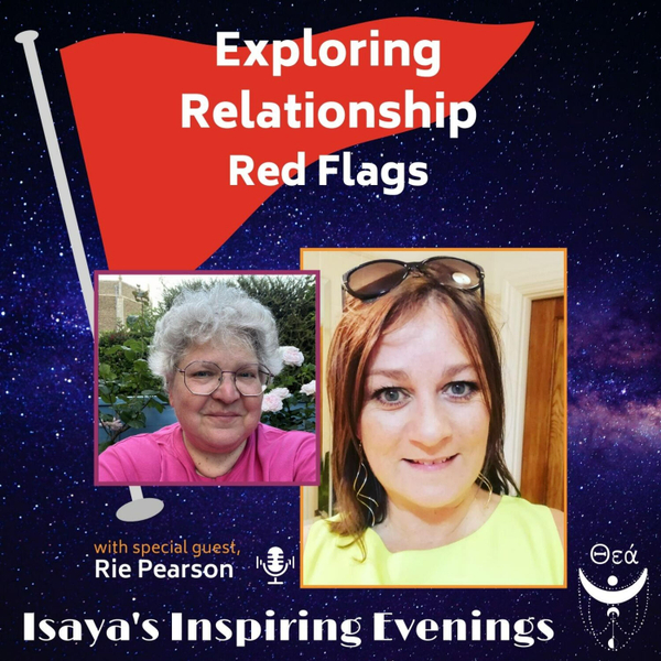 Exploring Relationships Red Flags Series, episode 9, Aggression and Threats. High Risk Red Flags, with Rie Pearson artwork