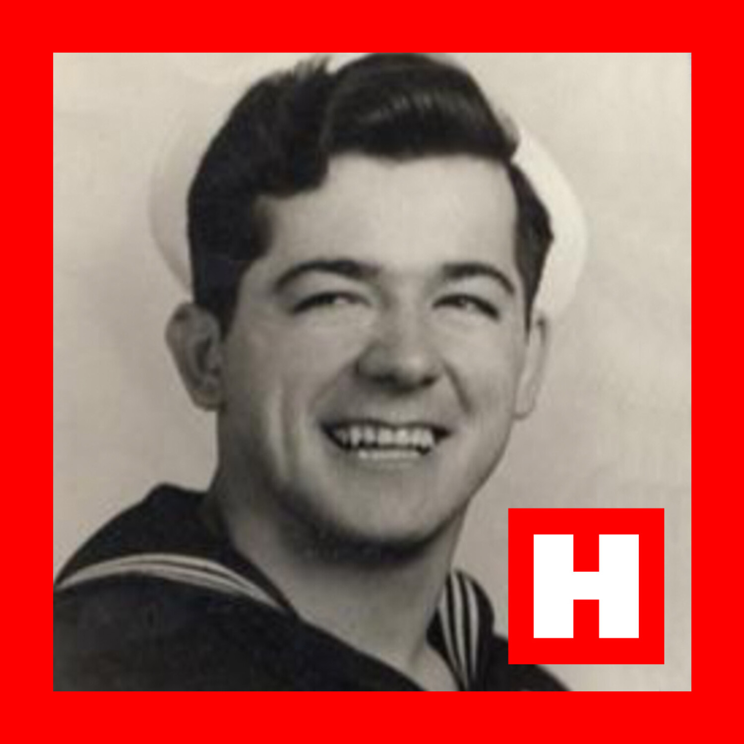 The sailor who fought at Pearl Harbor with his football pads on episode artwork