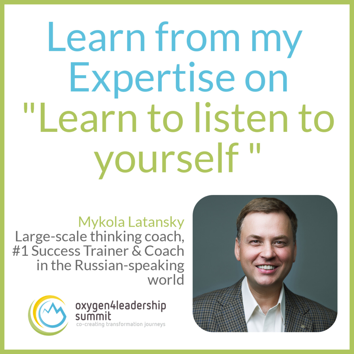The oxygen4leadership Summit Podcast