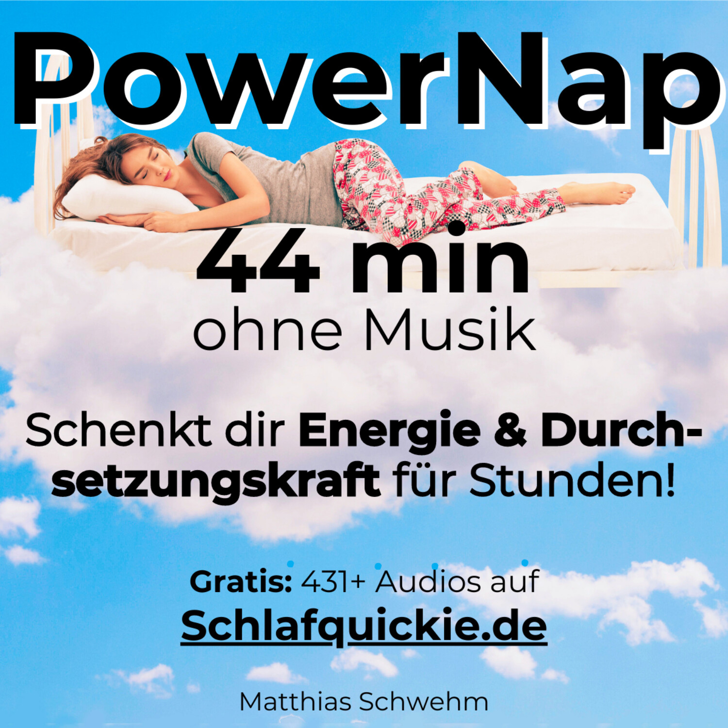 Power Nap 44 min ohne Musik 📢 HypnoKing® NSDR✅ Schlafquickie, Mittagsschlaf Meditation Hypnose