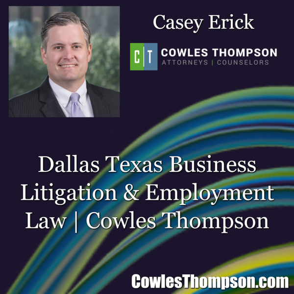 Casey Erick | Dallas Texas Commercial and Business Litigation & Employment Law | Cowles Thompson artwork
