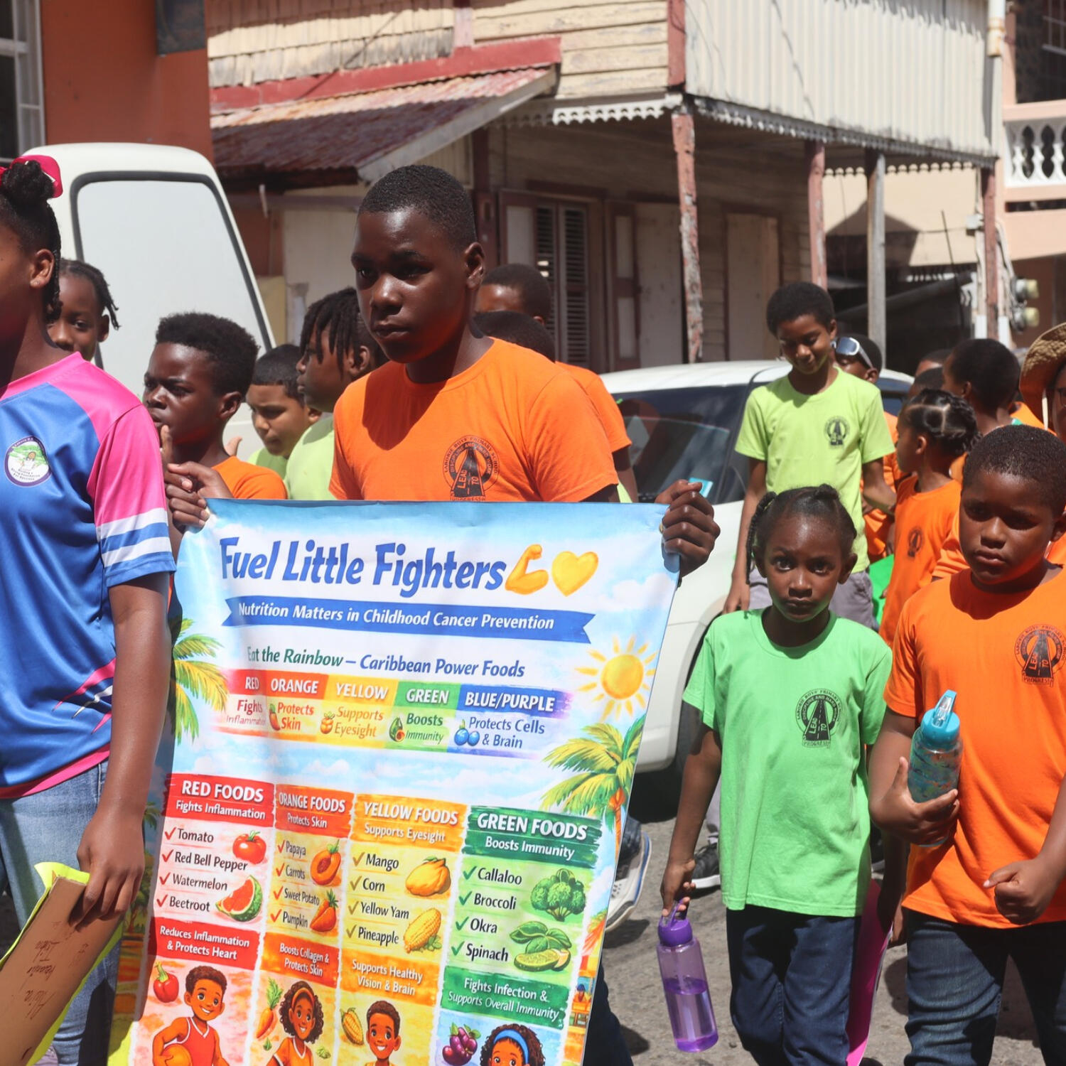Laborie Boys' and Laborie Girls' Primary Schools Joined Forces for 'Twòp Sik Pa Bon' Health Walk
