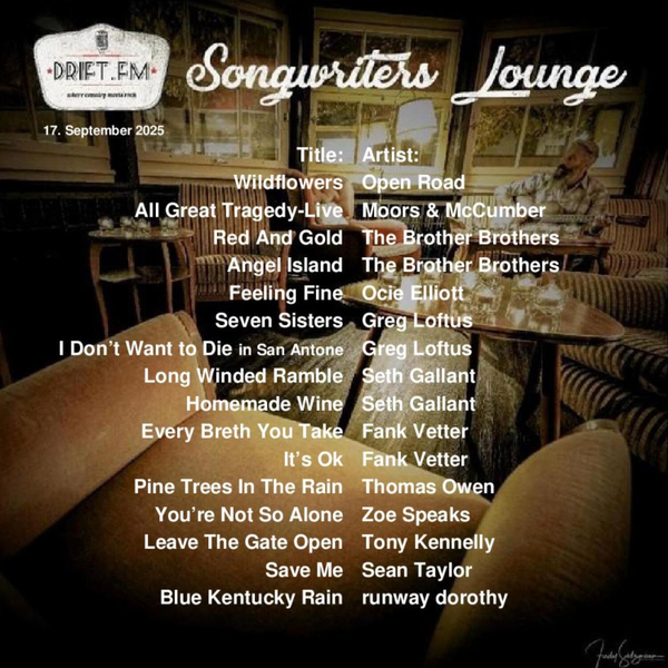 Songwriters Lounge vom 17. September 2025 artwork