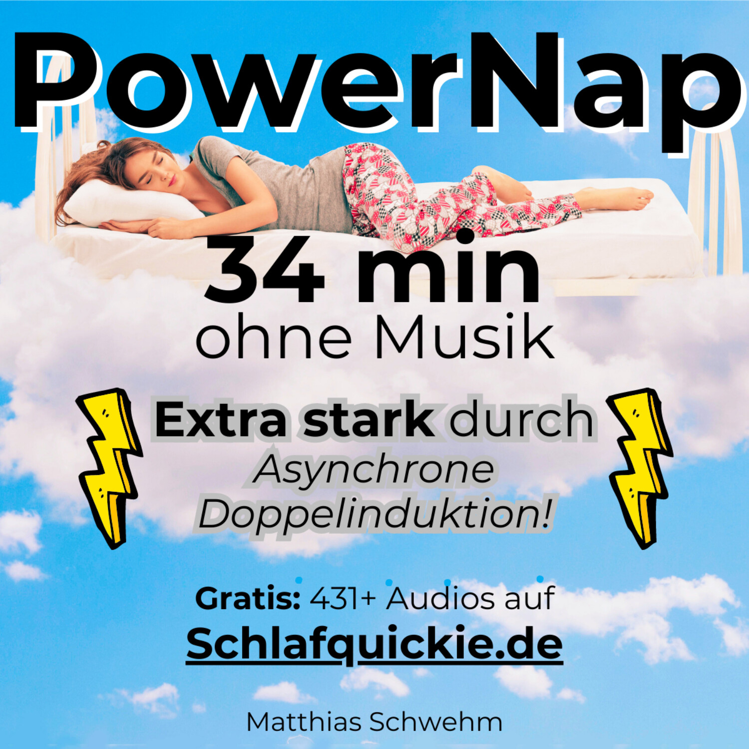 Power Nap  34 min ⚠️Extra stark! ﻿Asynchrone Doppelinduktion!💥 ohne Musik  Schlafquickie, Mittagsschlaf NSDR episode artwork