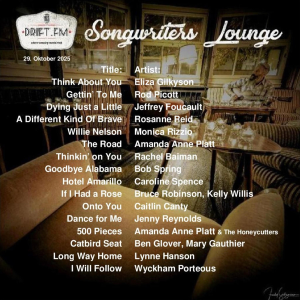 Songwriters Lounge vom 29. Oktober 2025 artwork