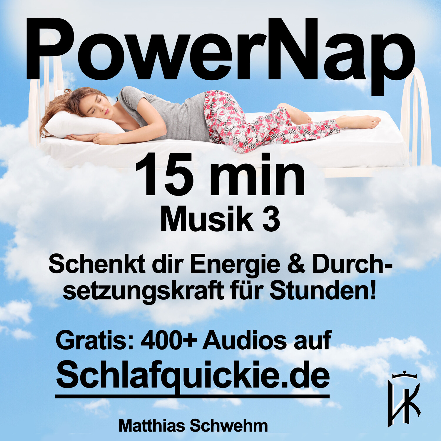 Power Nap 15 min deutsch & Musik 3 📢 HypnoKing® NSDR✅ Schlafquickie, Mittagsschlaf Meditation
