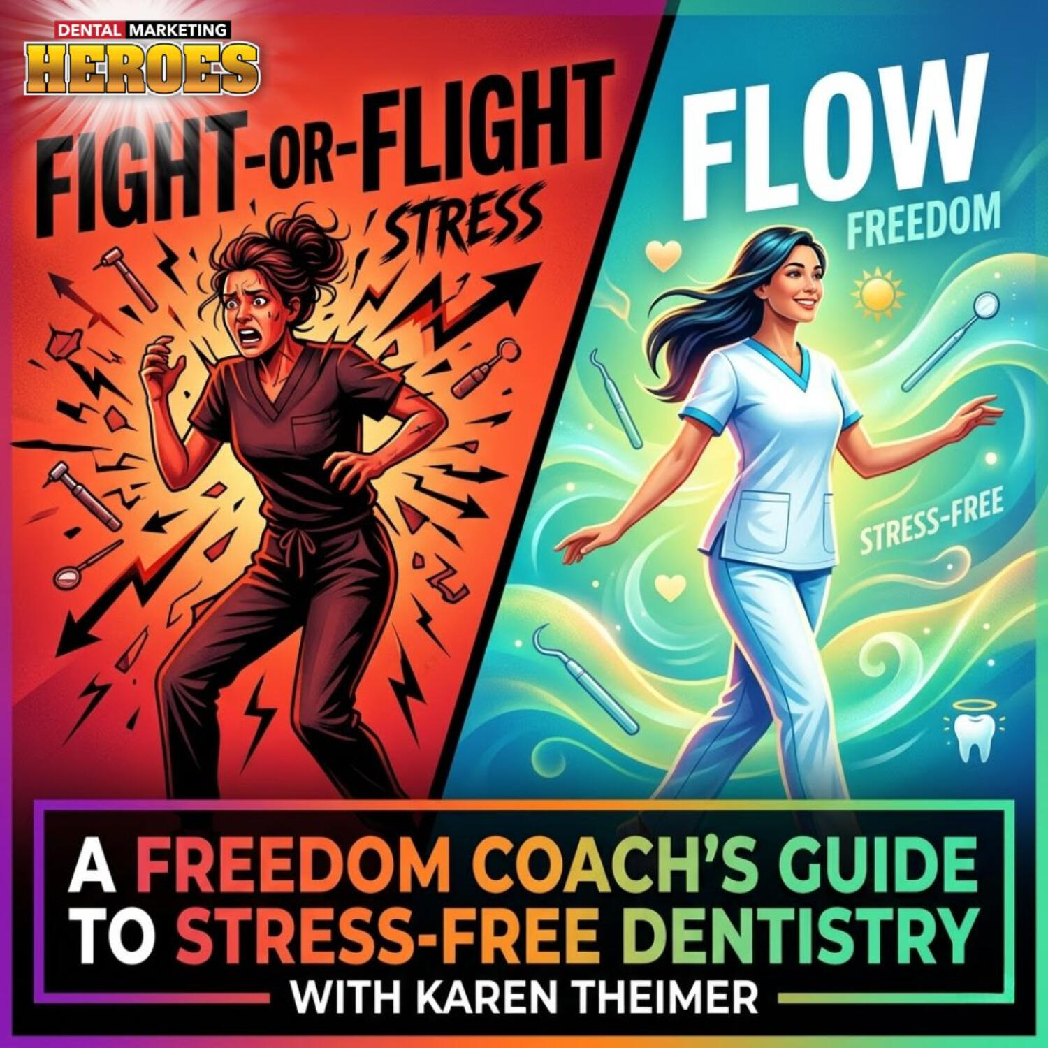 From Fight-or-Flight to Flow: A Freedom Coach's Guide to Stress-Free Dentistry with Karen Theimer episode artwork
