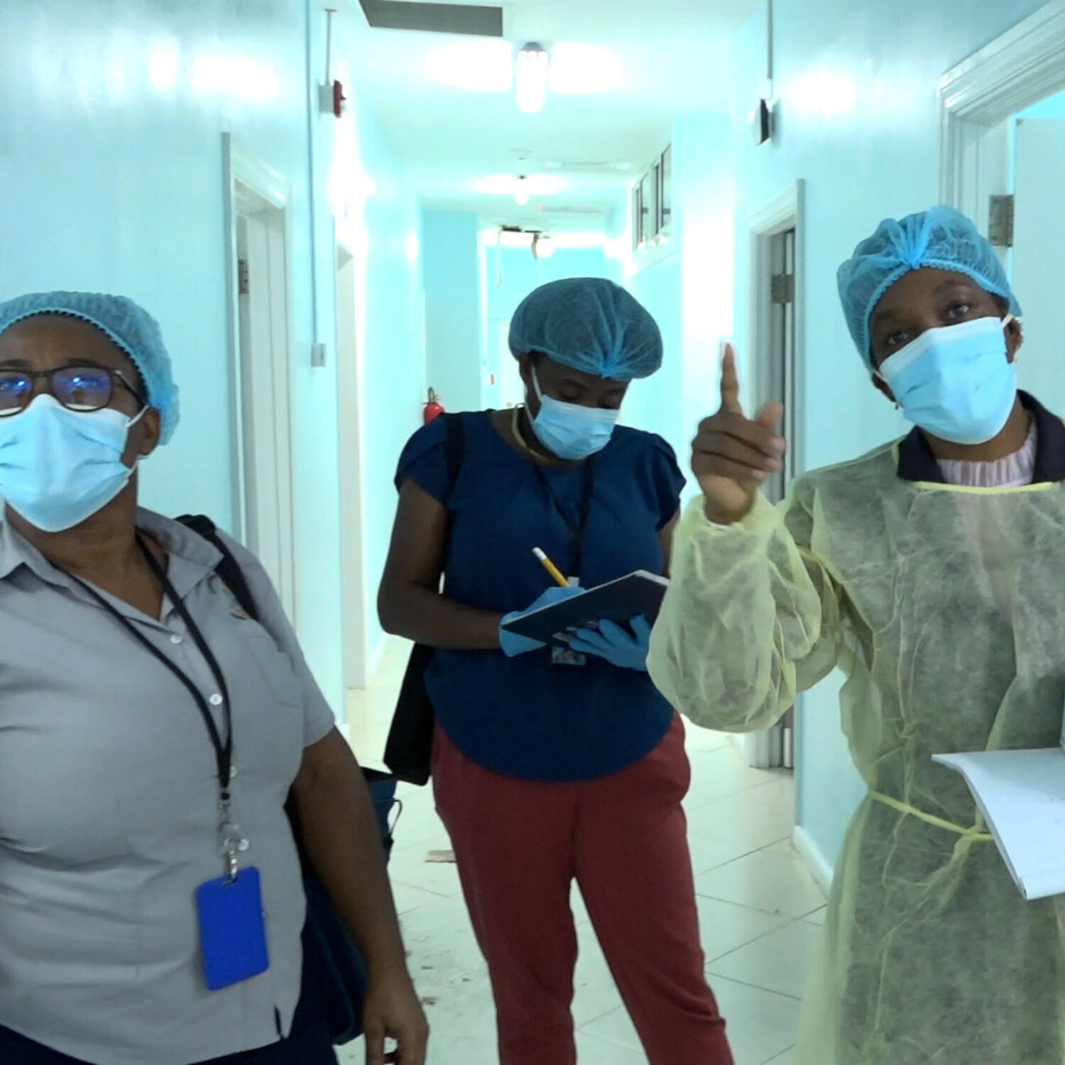 The Environmental Health Department Conducts Site Visit of the Vieux Fort Wellness Centre