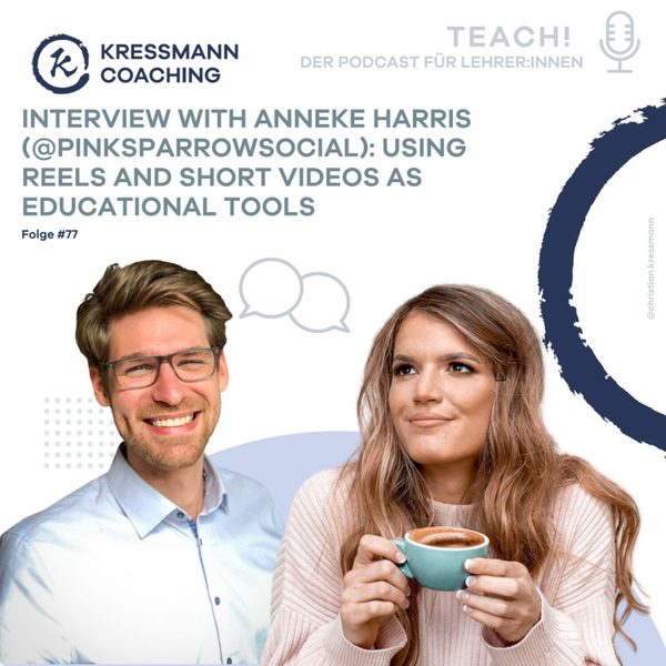 How to use Reels as teaching tools to wow your students. Interview with Reels Coach Anneke Harris from @pinksparrowsocial artwork